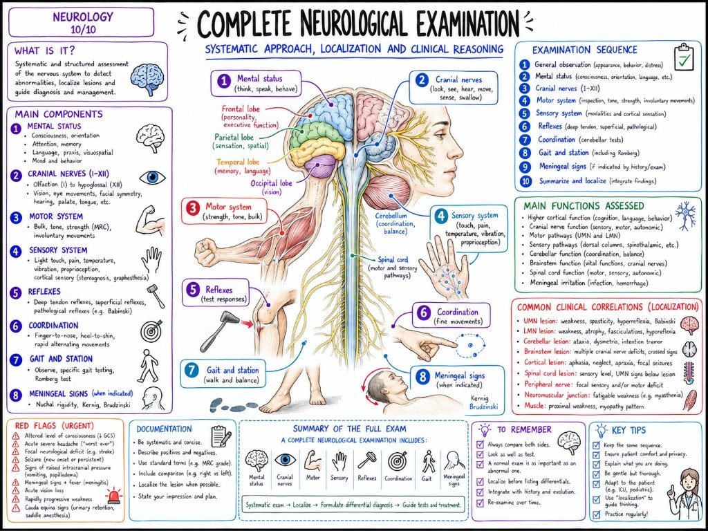 Complete Neurological Examination: Systematic Approach & Clinical Reasoning
